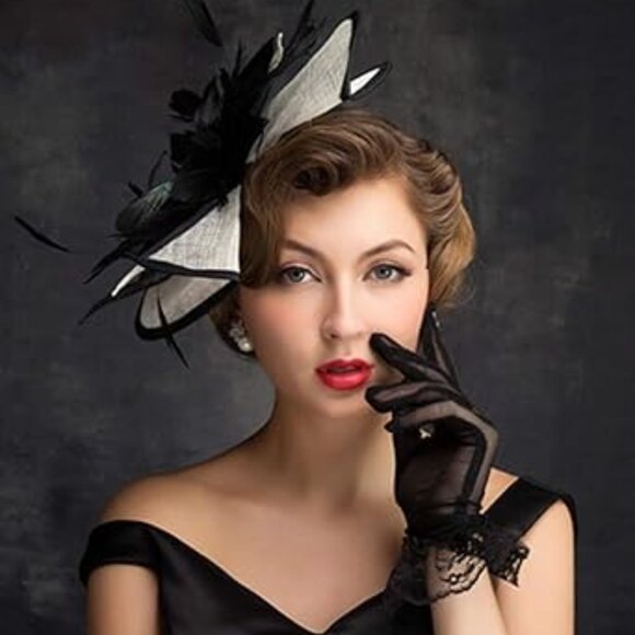 Women Fascinators Derby Church Tea Party Wedding Flower Feathers Headpiece main image 4
